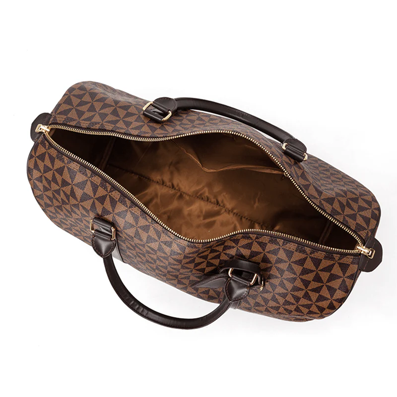 Luxury Leather Men Women Duffle Travel Bag