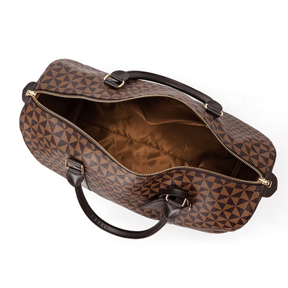 Luxury Leather Men Women Duffle Travel Bag