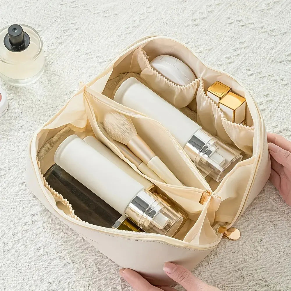 Premium Travel Makeup Case - Compact Cosmetic Organizer