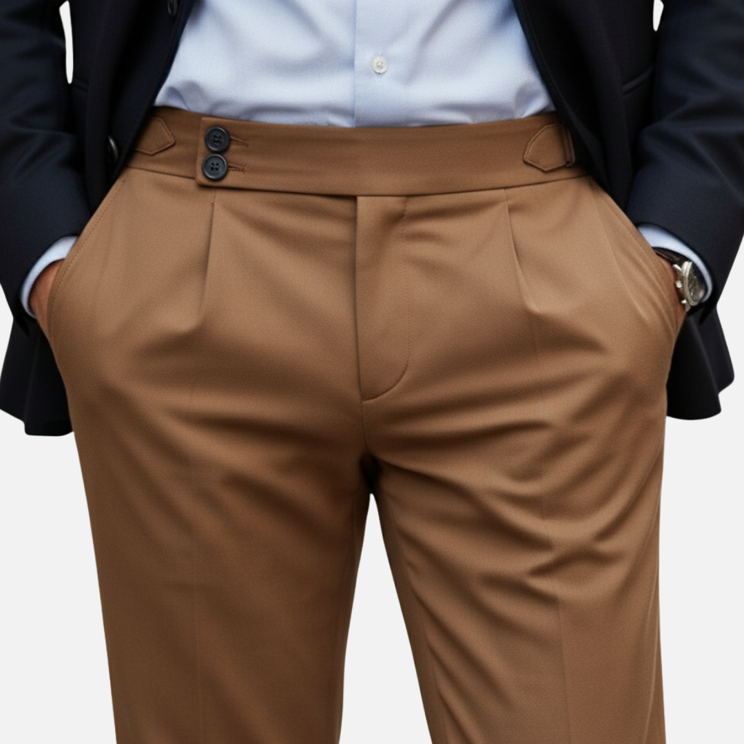 Men’s Slim Fit Dress Pants - Classic Tailored Formal Trousers