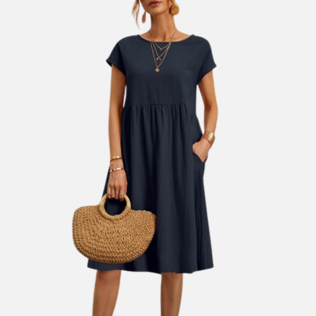 Women’s Linen Dress Short Sleeve