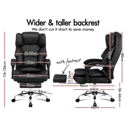 Luxury Brown Leather Reclining Chair