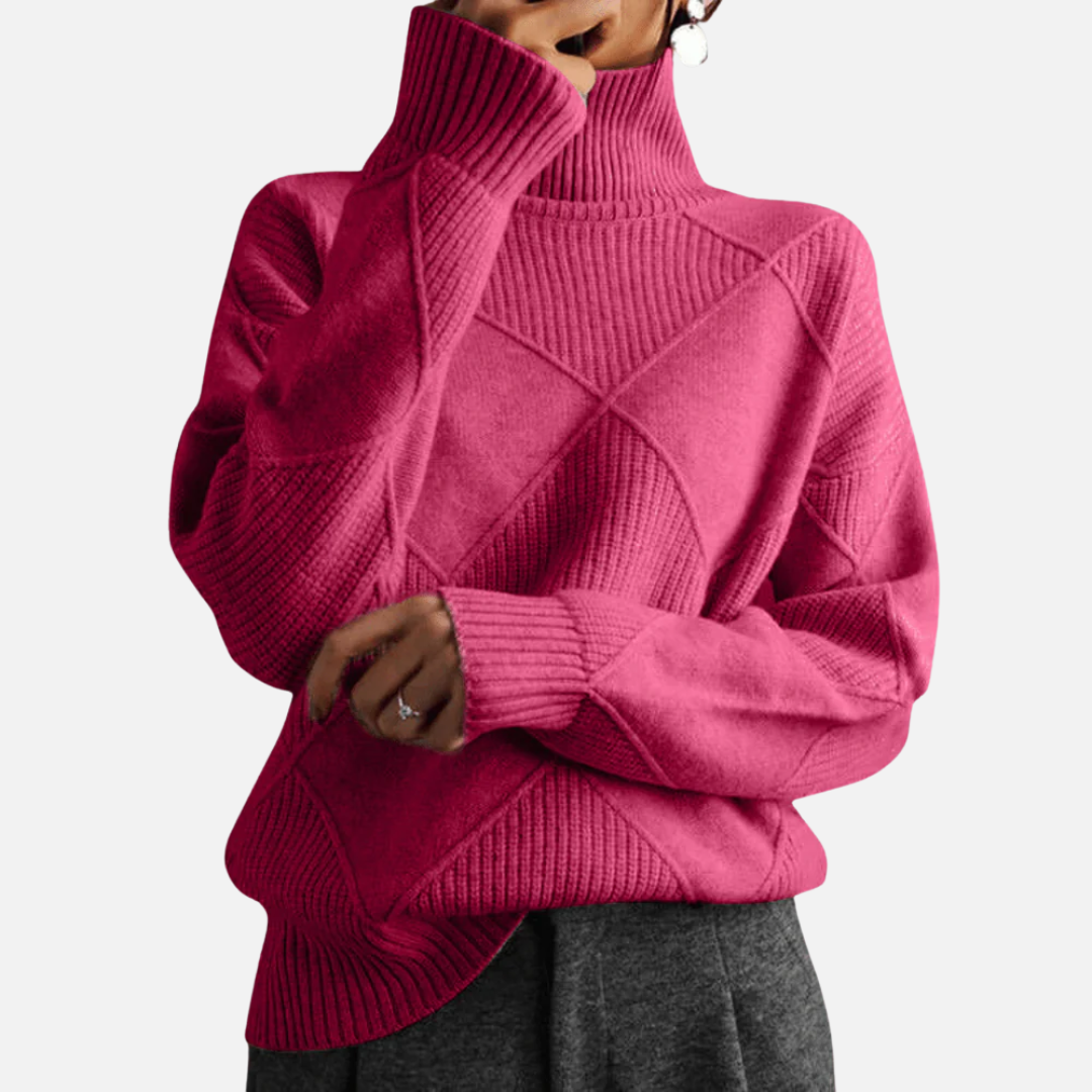 Women's Textured Turtleneck Sweater