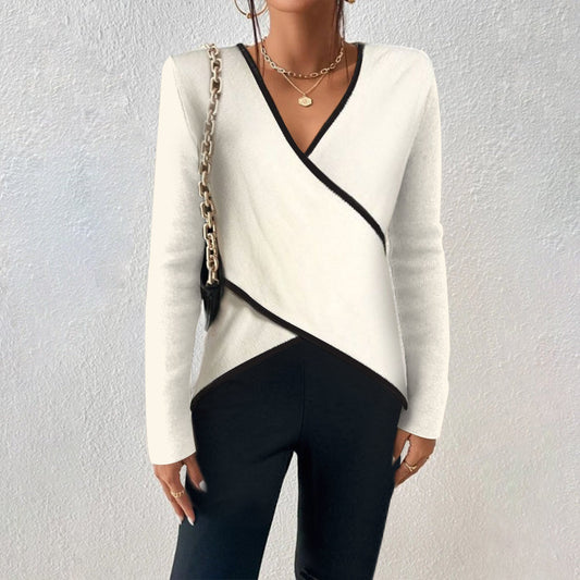 Chic Low Neck Sweater for Ladies - Luxivelle