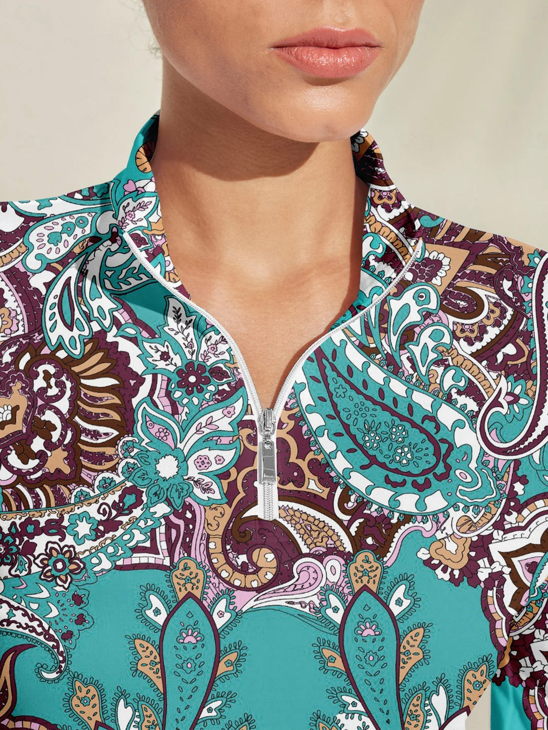 Women's Lightweight Golf Quarter Zip Shirt UPF 50+