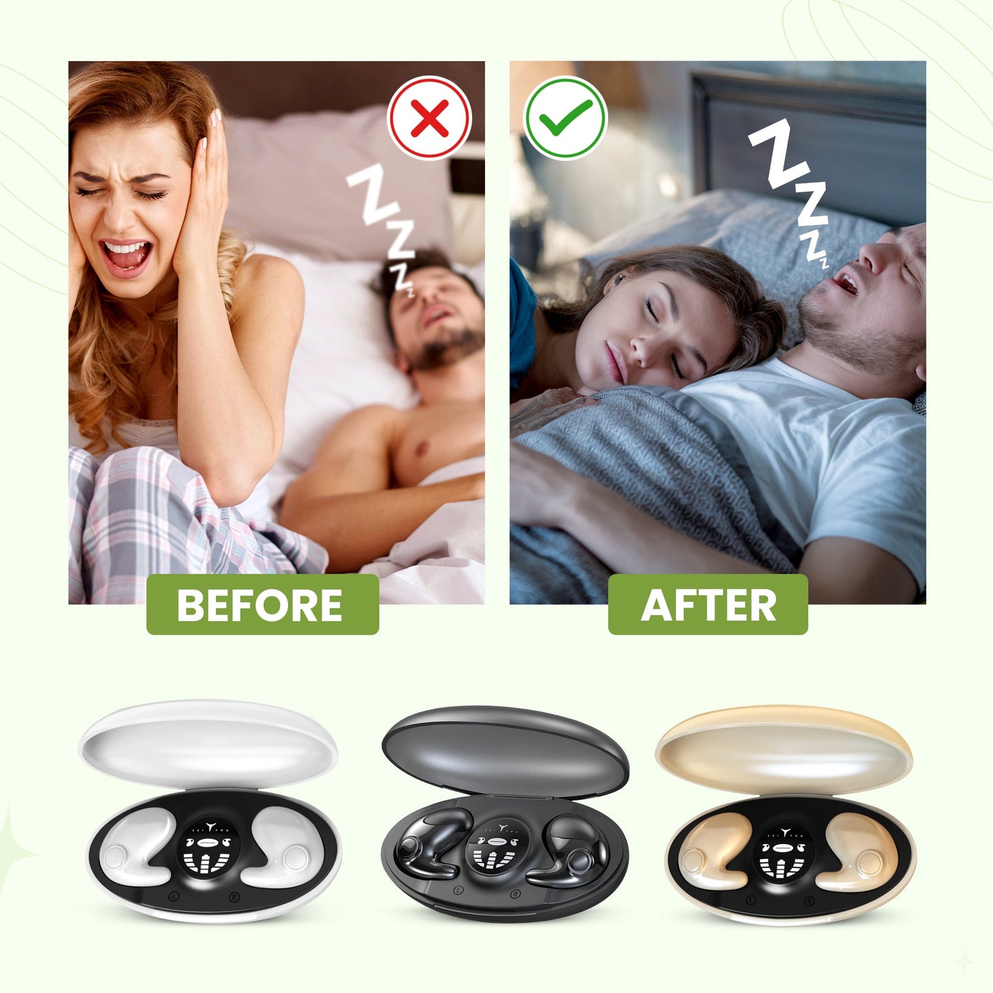 Comfortable Sleep Earbuds for Side Sleepers & Noise Cancellation