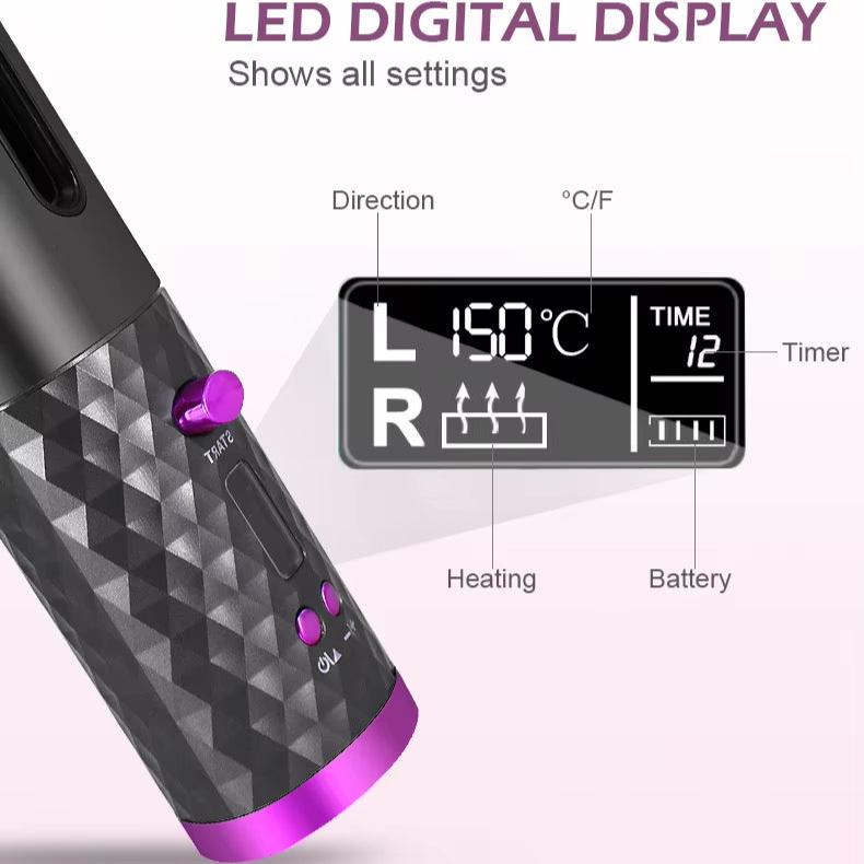 Easy Use Cordless Curling Wand