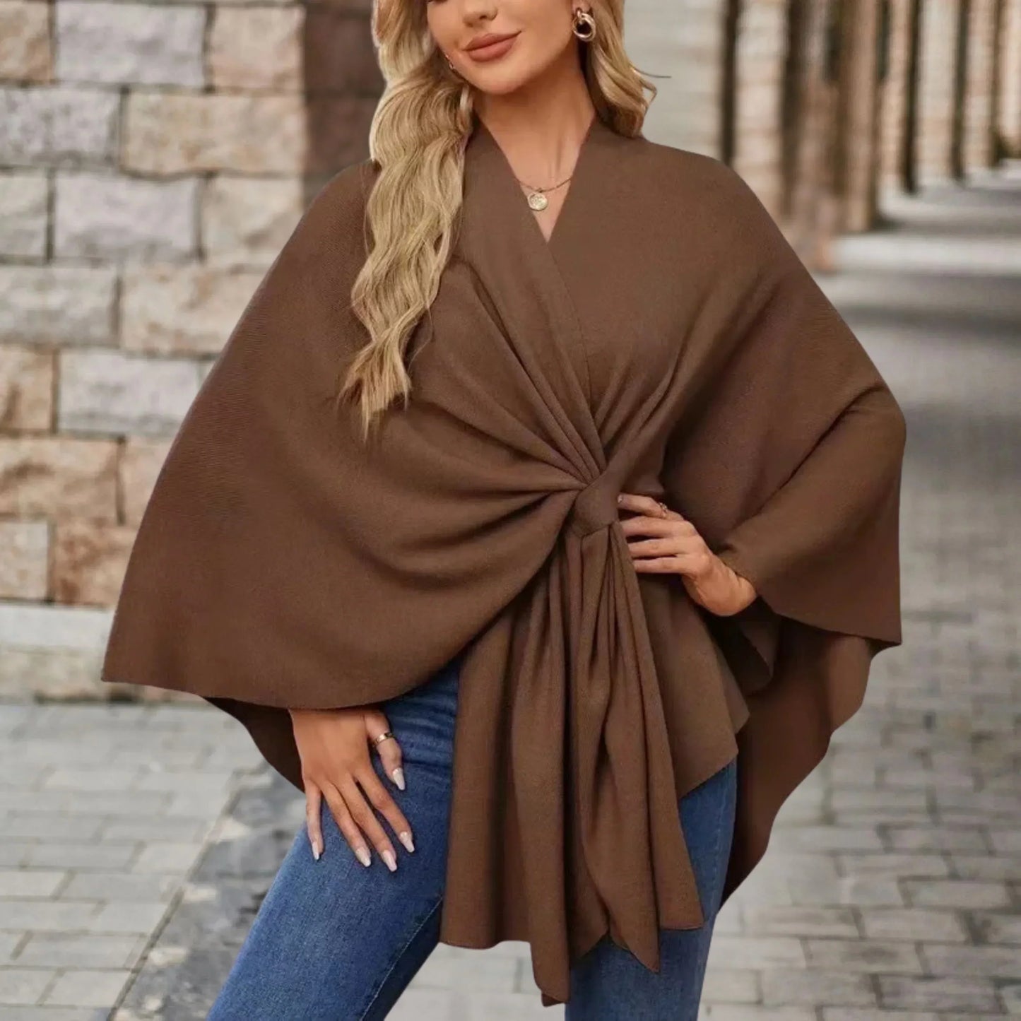 Stylish Women's Wrap Poncho