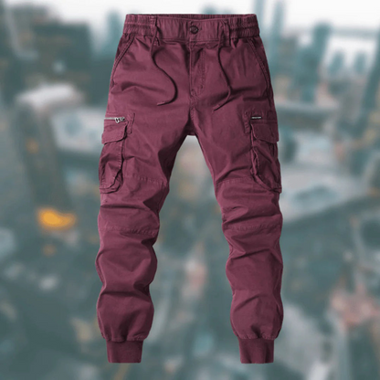Relaxed Fit Cargo Running Pants for Men