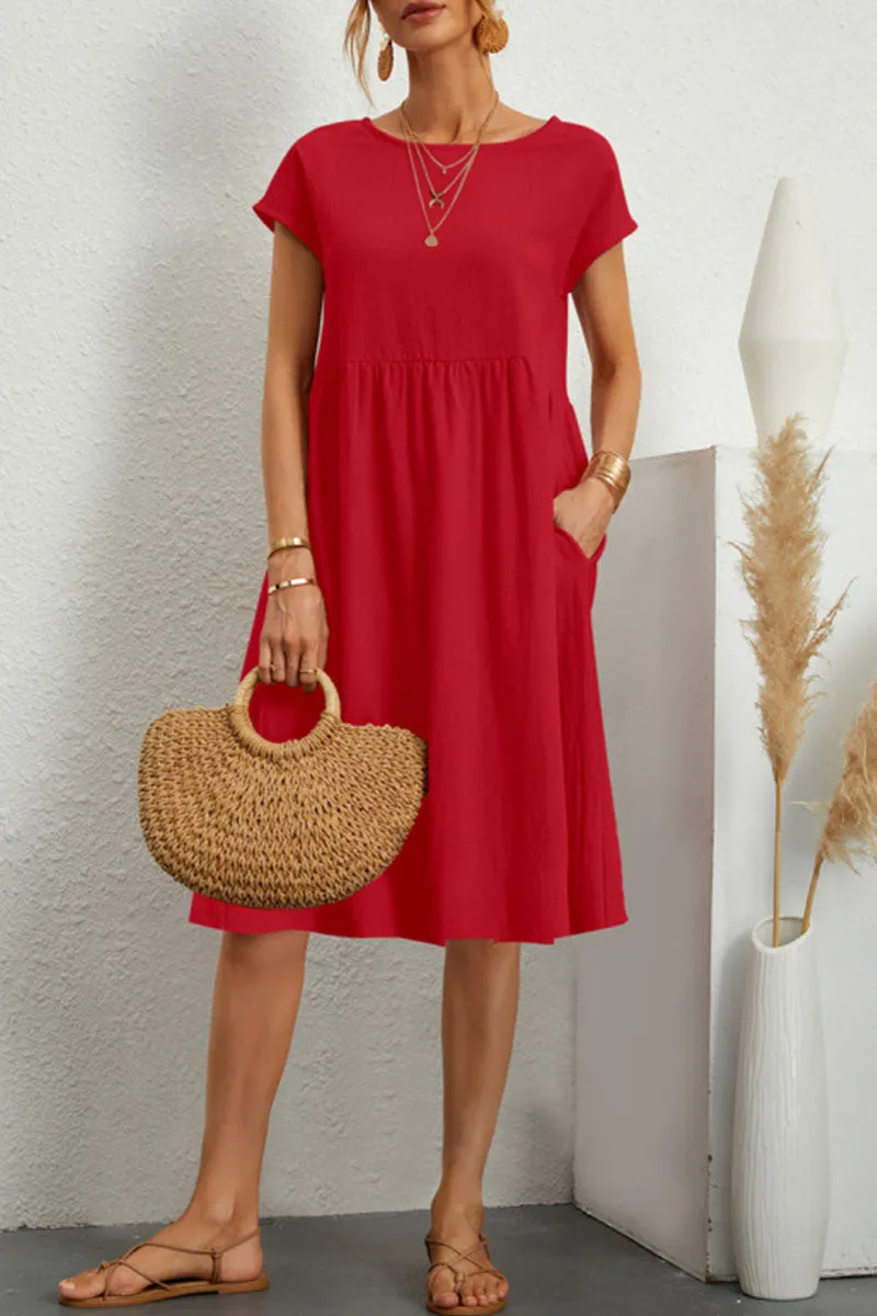 Variant image for Meli | Casual Midi Dress for Women - Lightweight Summer Style-49