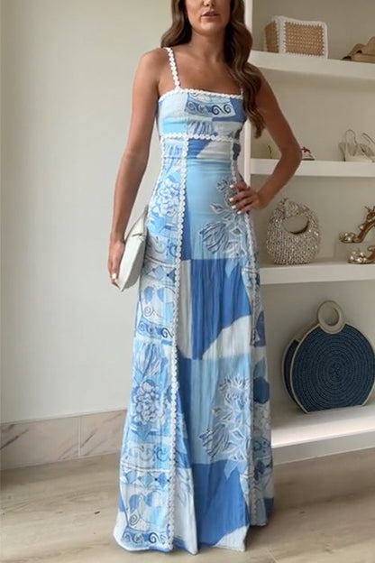 Flowy Back Tie Maxi Dress - Luxivelle
