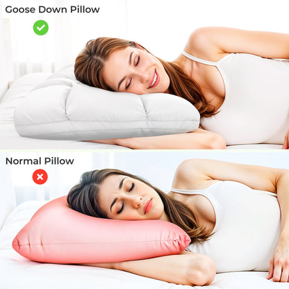 Plush Down Pillow for Side and Back Sleepers