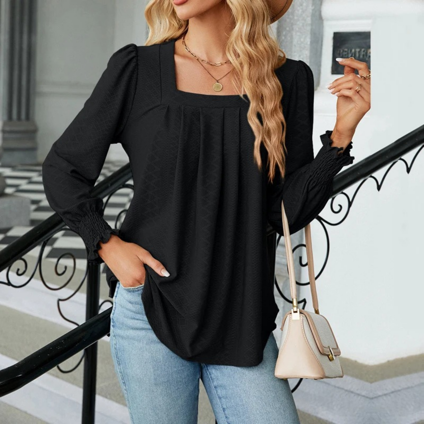 Classic Fit Crew Neck Long Sleeve Top