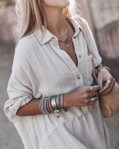 Stylish Women's Shirt Dress