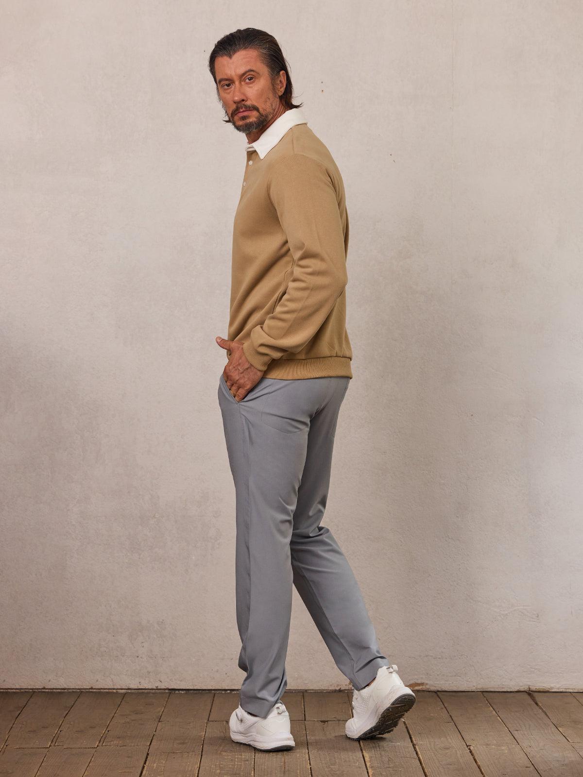 Classic Men's Golf Polo Sweatshirt
