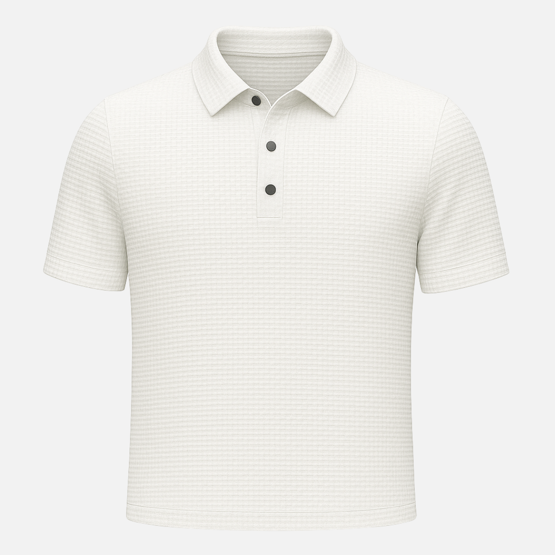 Men’s Waffle Short Sleeve Polo Shirt