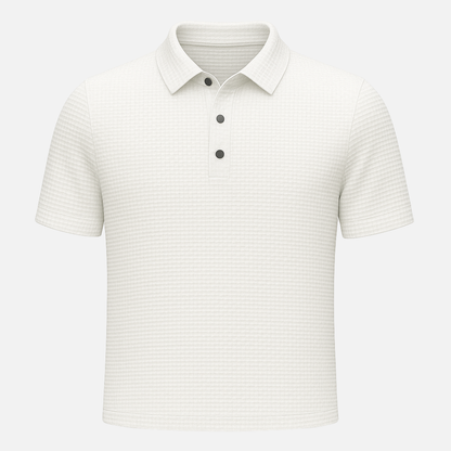 Men’s Waffle Short Sleeve Polo Shirt