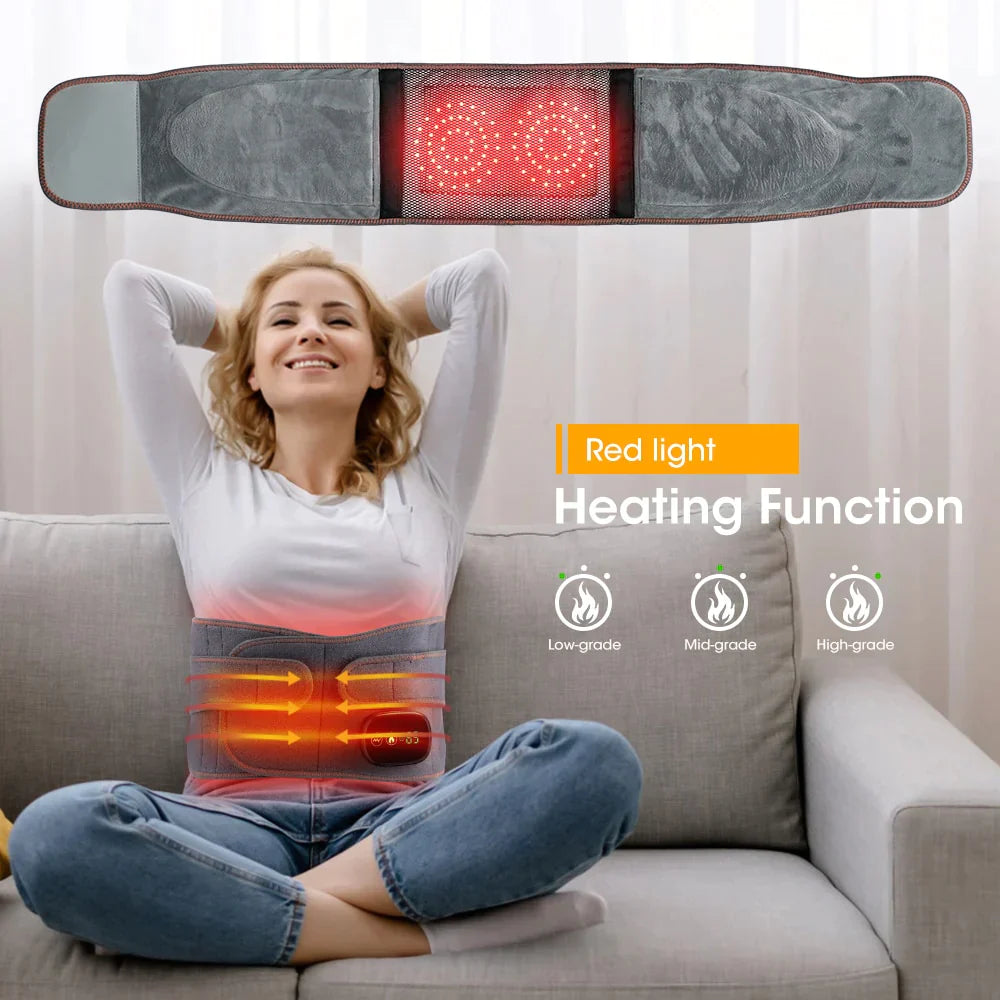 Warm Back Support Massager for Lower Back Relief