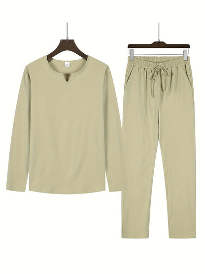 Relaxed Fit 2 Piece Mens Suit Set