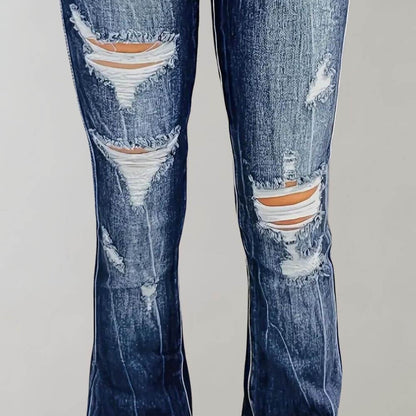 Distressed Wide Leg Women's Jeans