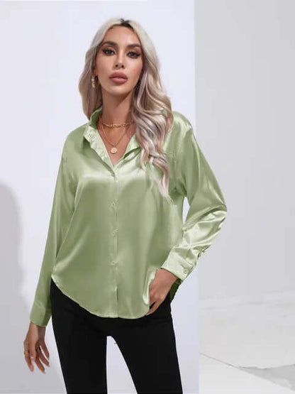 Ladies Soft Flowy Long Sleeve Shirt