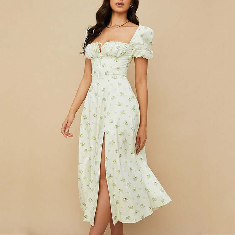 Beautiful Floral Sundress - Casual Midi Dress