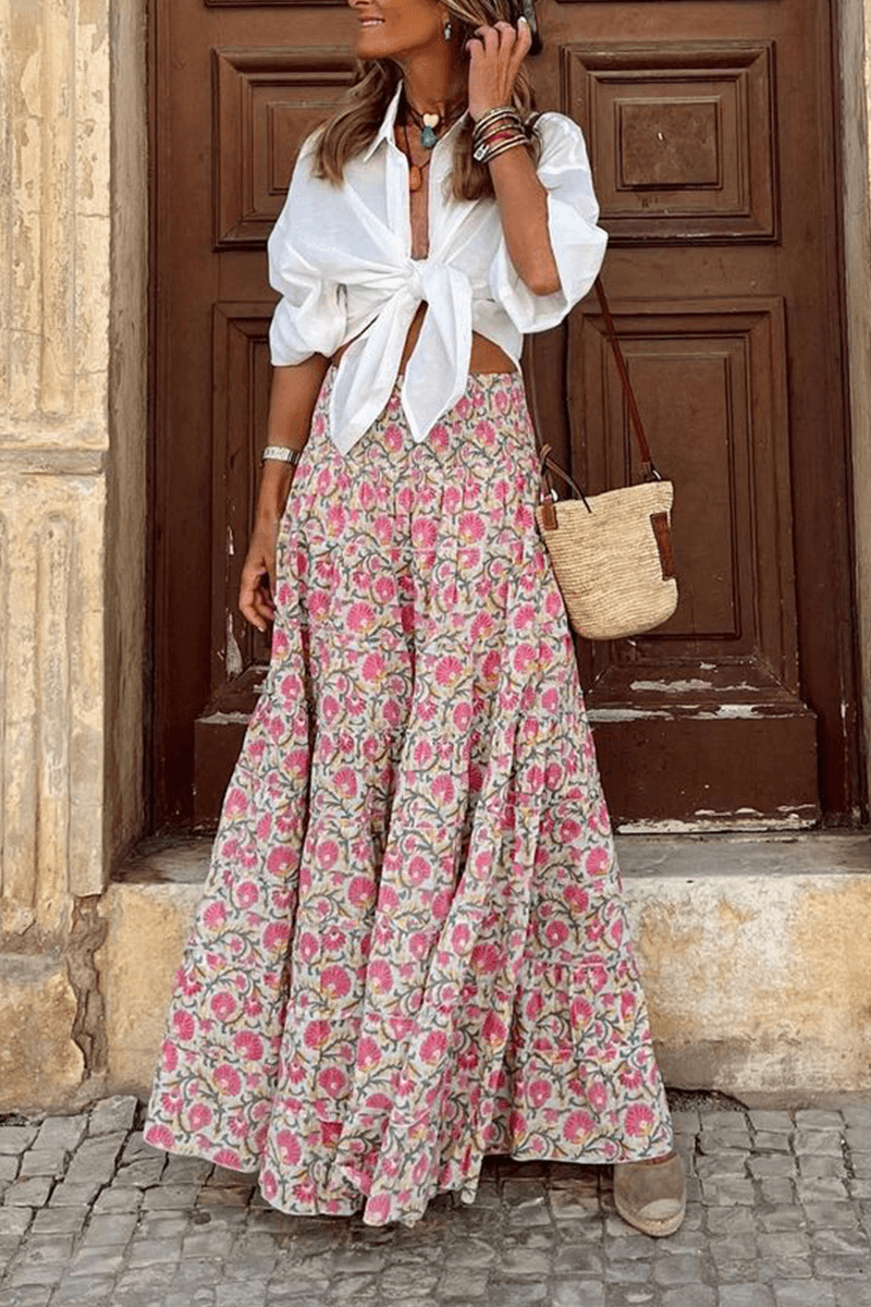 Fashionable Mid Length A-Line Skirt for Ladies