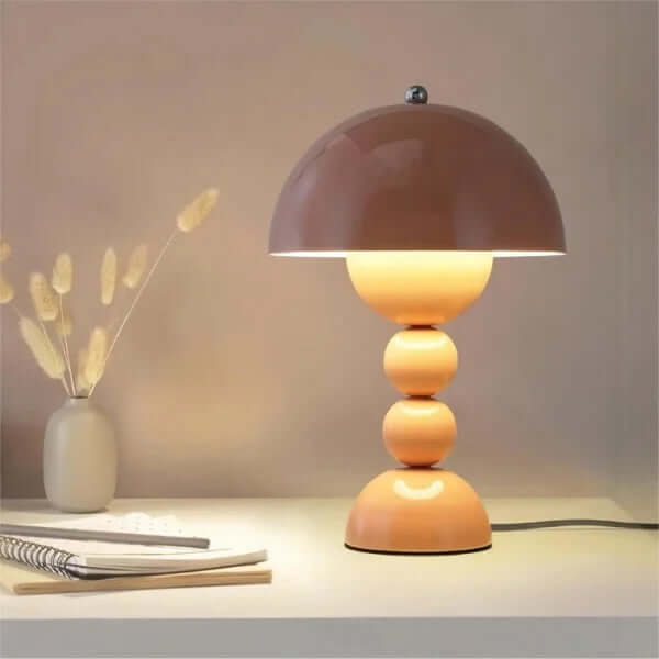 Compact Glass Flower Desk Light Lamp