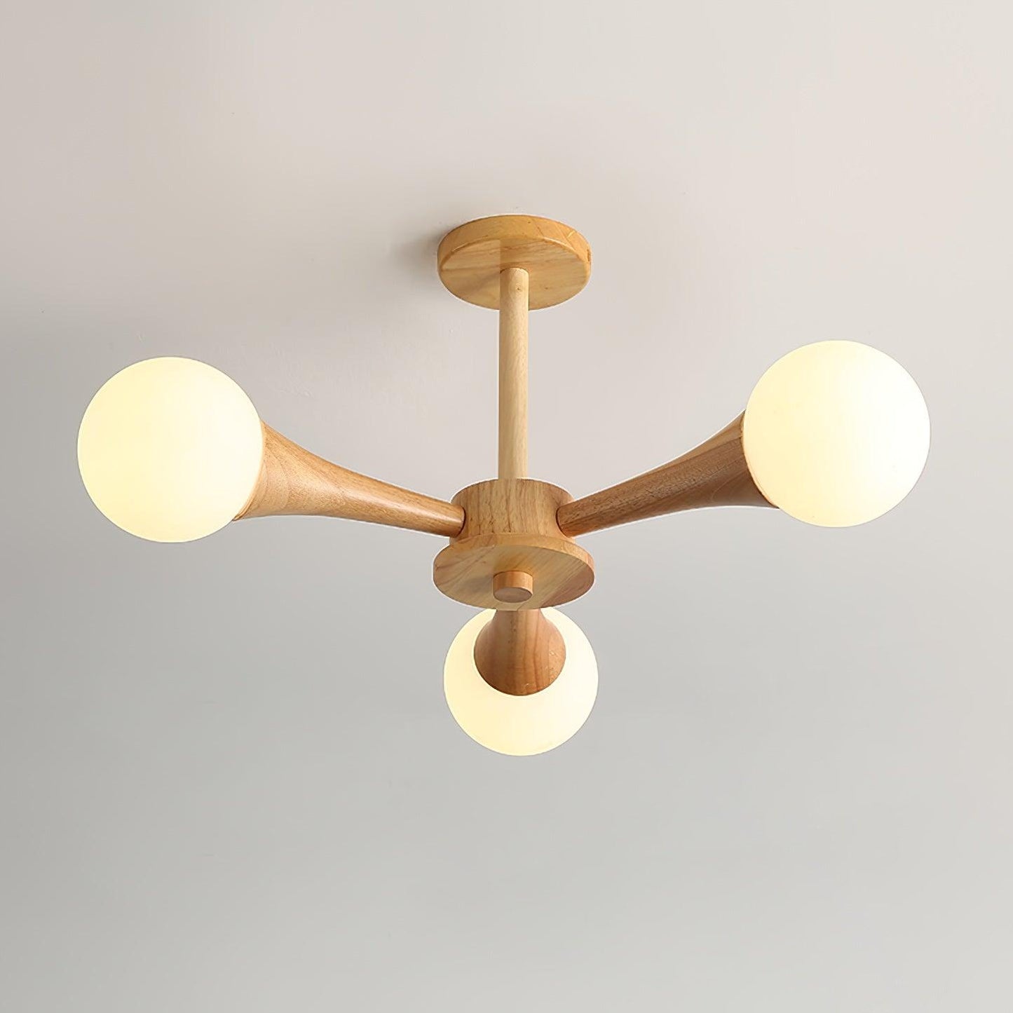 Luxury Wood and Glass Pendant Light