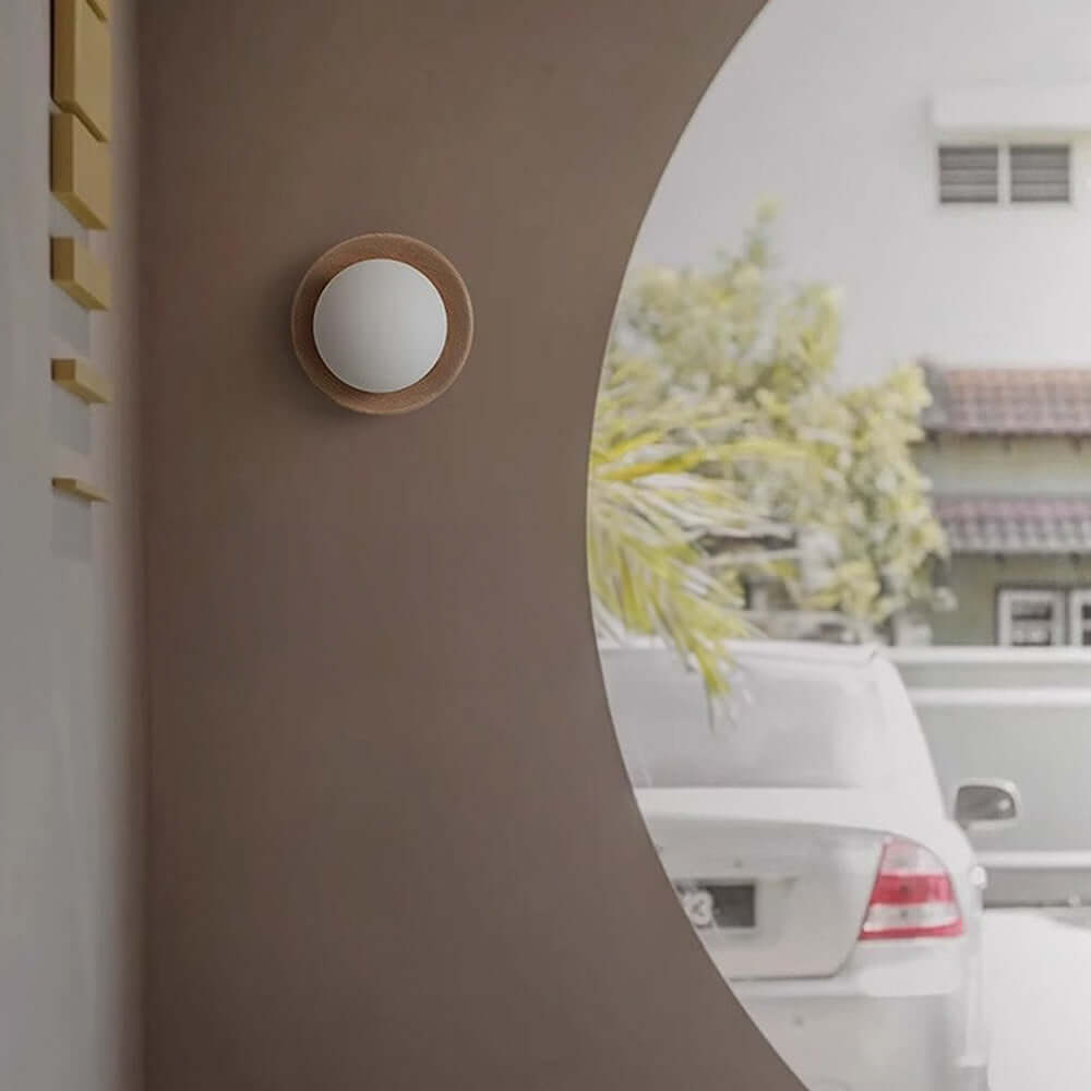 Simple Wooden LED Wall Light