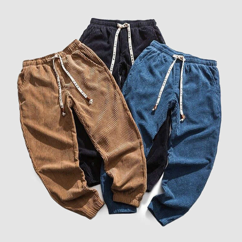 Comfortable Men's Straight Leg Corduroy Pants