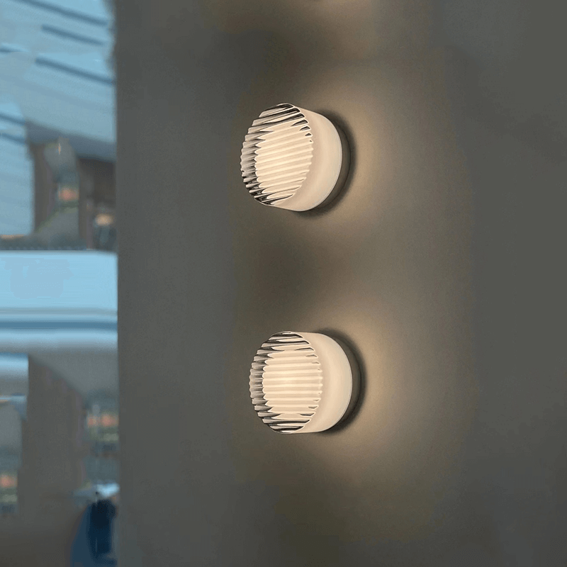 Contemporary Circular LED Outdoor Wall Lamp