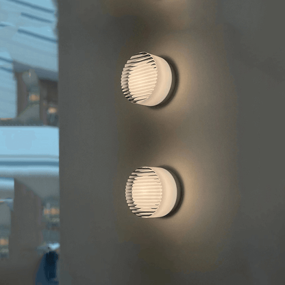 Contemporary Circular LED Outdoor Wall Lamp