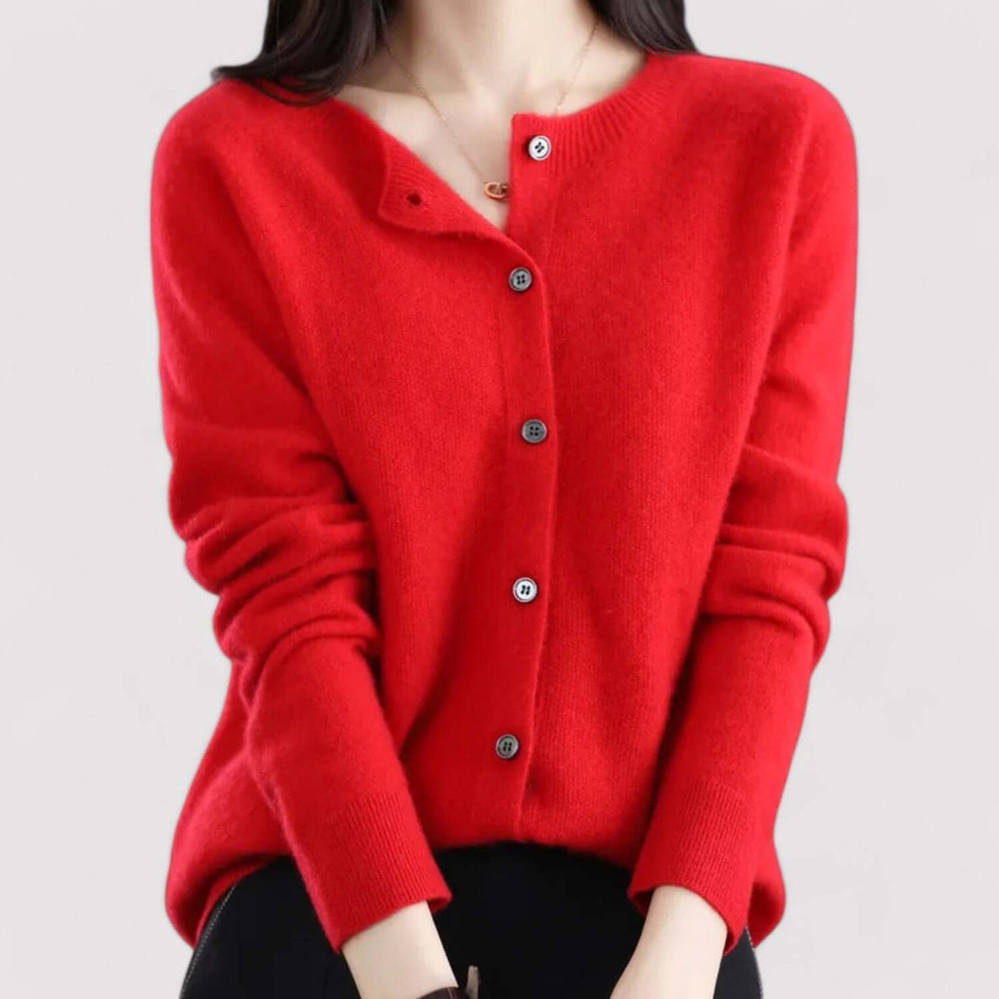 Soft Women's Wool Blend Open Front Cardigan