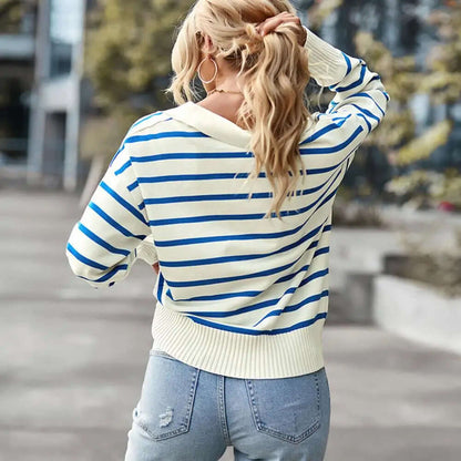 Ladies' Horizontal Patterned Sweater