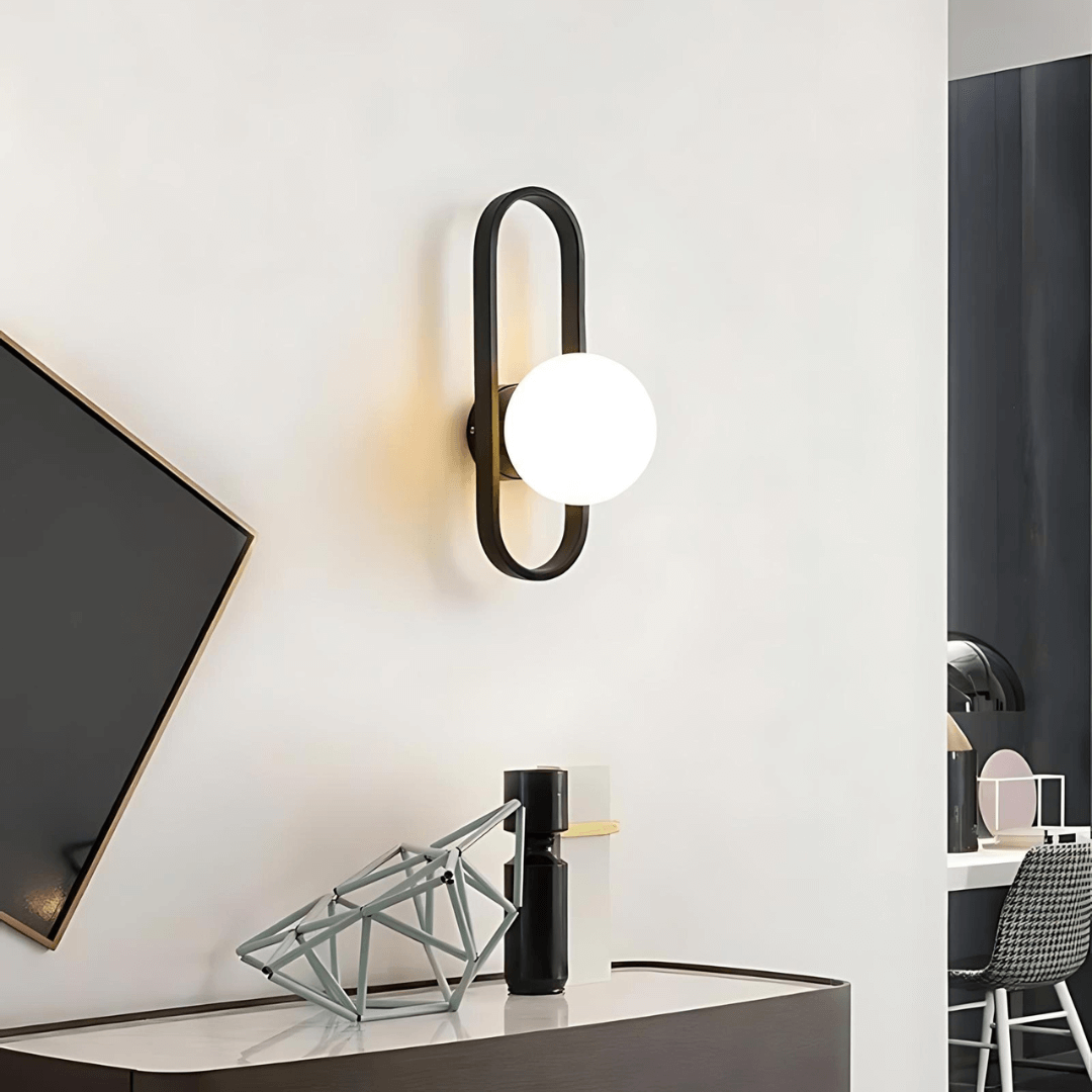 Contemporary LED Glass Wall Light Fixture