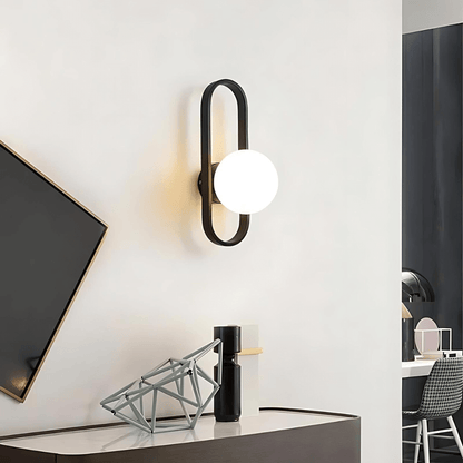 Contemporary LED Glass Wall Light Fixture