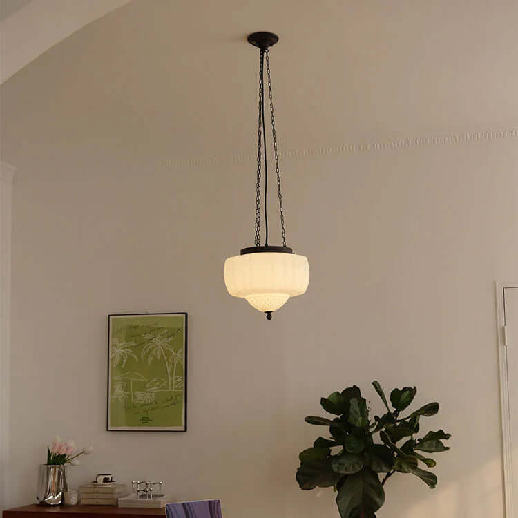 Contemporary Chrome Hanging Light Fixture
