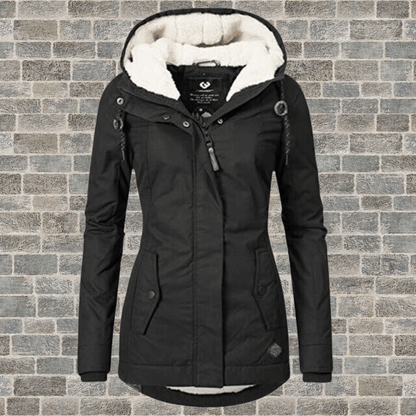 Warm Women's Parka Coat with Soft Faux Fur Lining