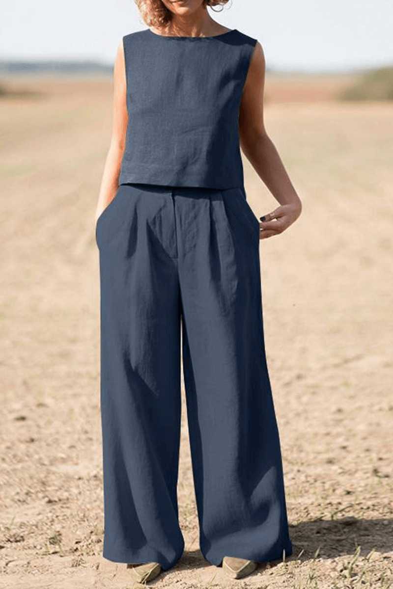 Comfortable Women's Casual Tee and Loose Fit Pant Set - Luxivelle