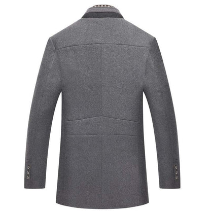 Men's Classic Fit Warm Wool Overcoat