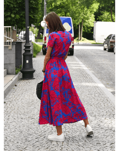 Relaxed Fit V-Neck Maxi Dress