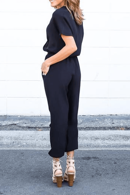 Chic V-Neck Halter Neck Jumpsuit for Women