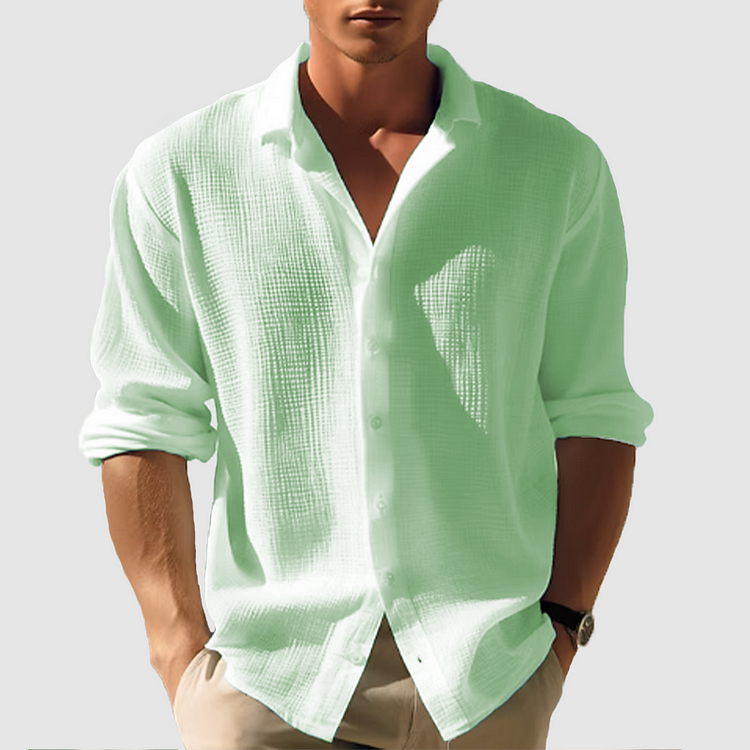 Lightweight Men's Cotton Relaxed Fit Summer Shirt