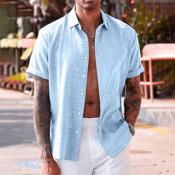 Casual Summer Breathable Cotton Shirt - Luxivelle