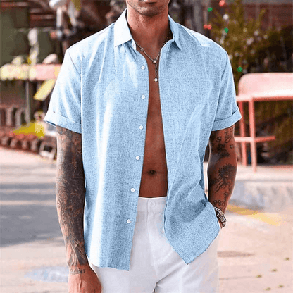 Casual Summer Breathable Cotton Shirt - Luxivelle
