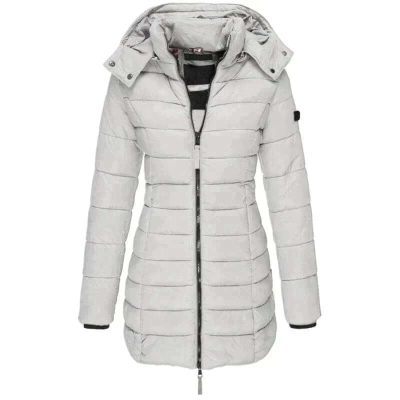 Warm Women's Down Parka Coat with Hood