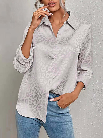 Fashionable Leopard Pattern Women's Top