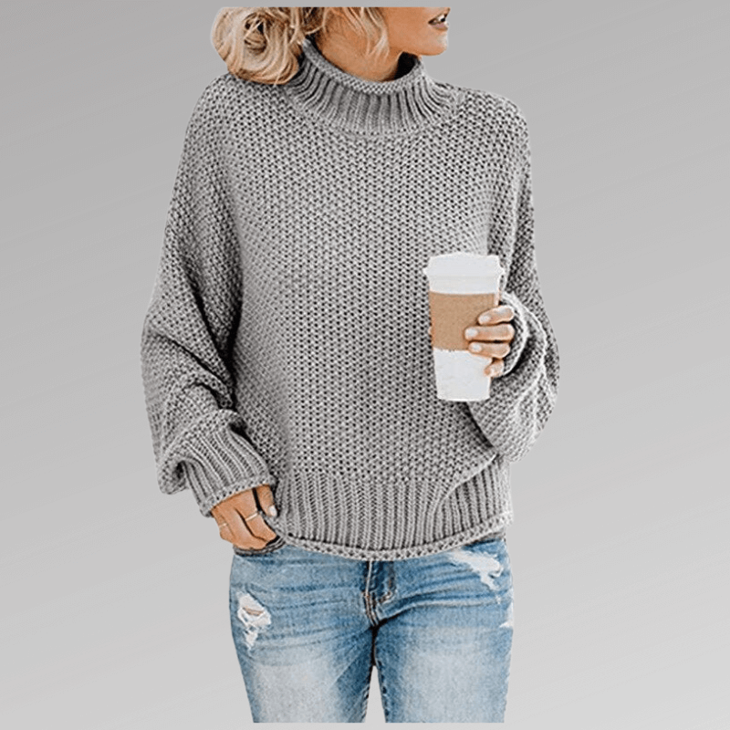 Warm Crew Neck Wool Sweater for Women