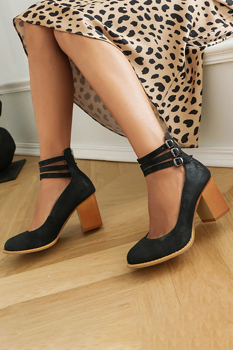 Comfortable Ankle Strap Sandals with Block Heel